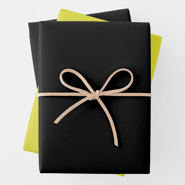Black and Olive Wrapping Paper Sheets (In situ)
