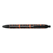 black and orange bats halloween pattern black ink pen (Back)