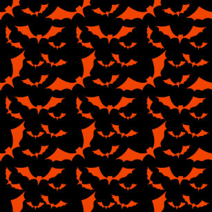 black and orange bats halloween pattern doormat