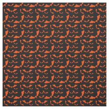 black and orange bats halloween pattern fabric