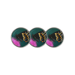 black and orange butterfly golf ball marker