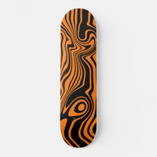 Black and Orange Color Skateboard
