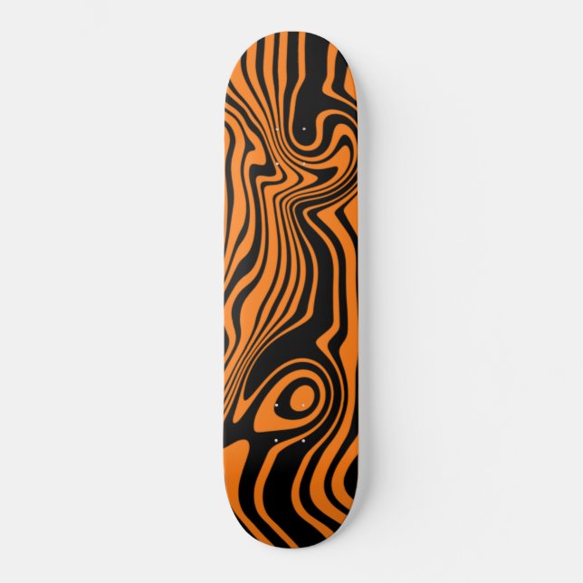 Black and Orange Color Skateboard (Front)