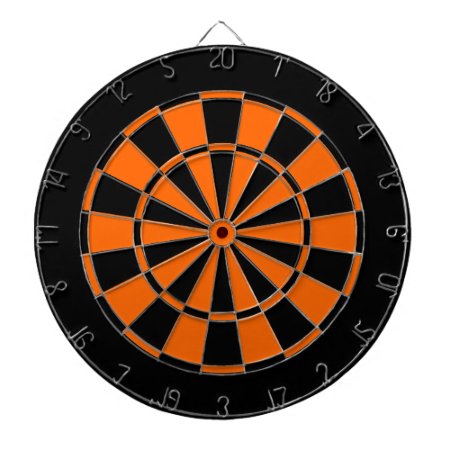 Black And Orange Dart Board