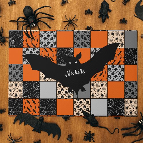 Black and Orange Halloween  Doormat