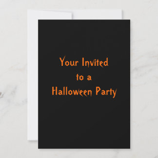Black and Orange Halloween Invitations