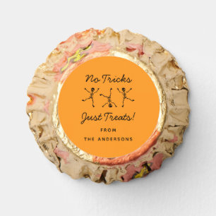 Black and Orange Hand Drawn Skeleton Halloween Reese's Peanut Butter Cups