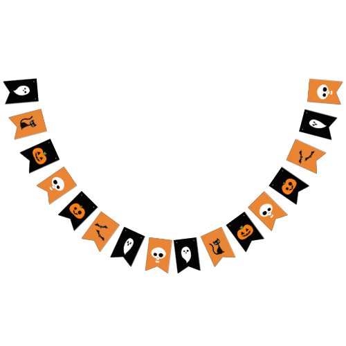 Black and Orange Illustrated Halloween Banner