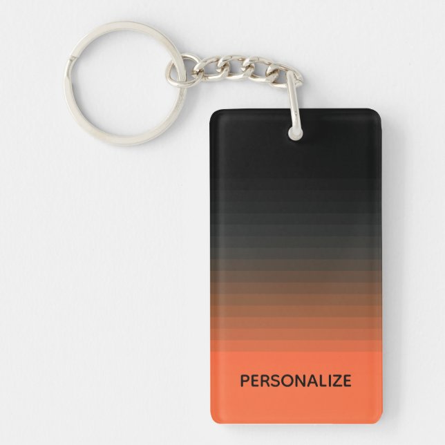 Black and Orange  Keychain (Front)