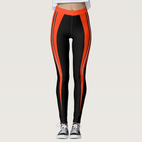 Black and Orange Leggings