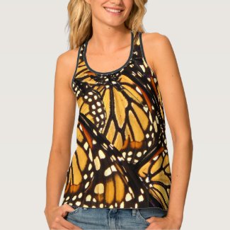 Black and Orange Monarch Butterfly Animal Tank Top