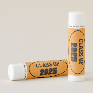 Black and Orange School Colors Class Year Lip Balm