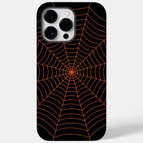 Black and orange spider web Halloween pattern Case_Mate iPhone 14 Pro Max Case