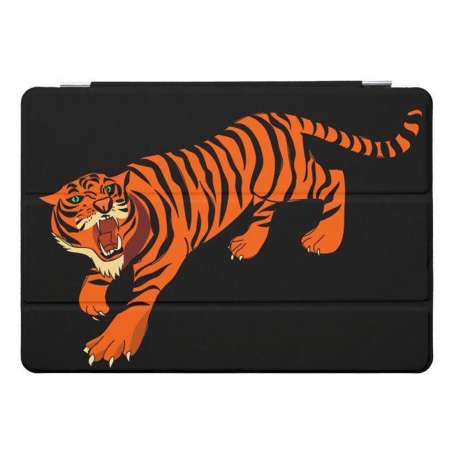 Black and Orange Striped Tiger iPad Pro Case