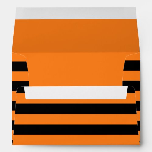 Black and Orange Stripes Envelope