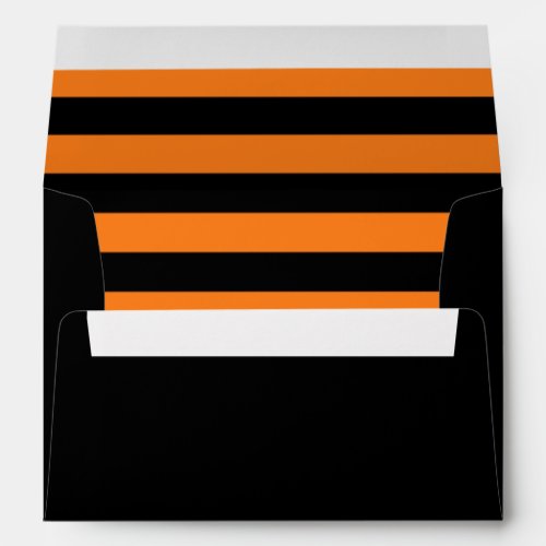 Black and Orange Stripes Envelope