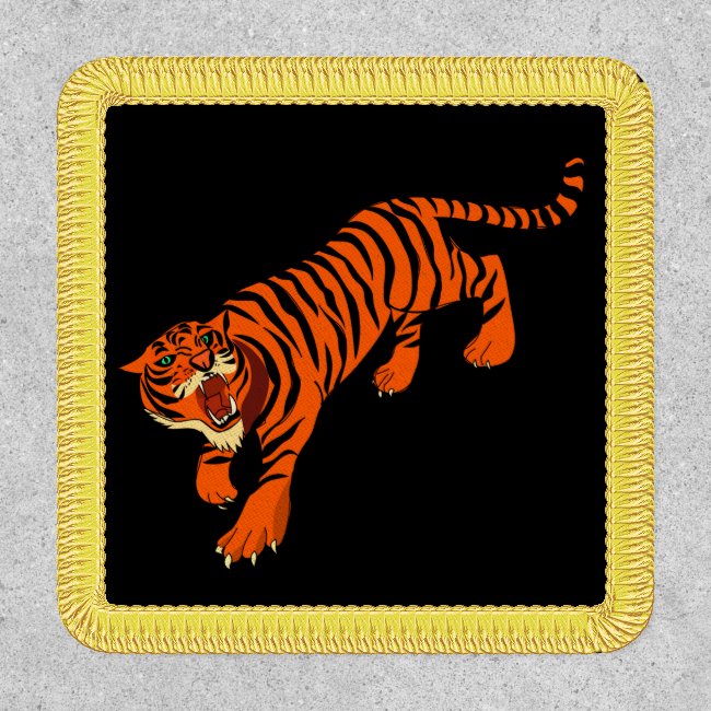 Black and Orange Tiger Patch