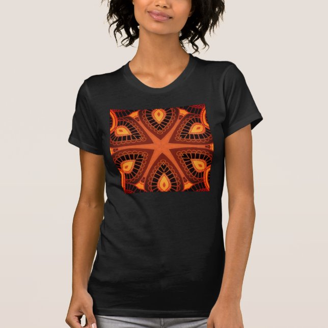 Black and orange tribal T-Shirt (Front)