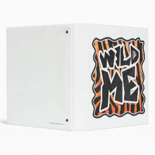 Black and Orange Wild Me Zebra Binder