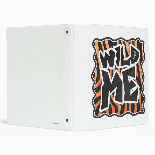 Black and Orange Wild Me Zebra Binder (Background)
