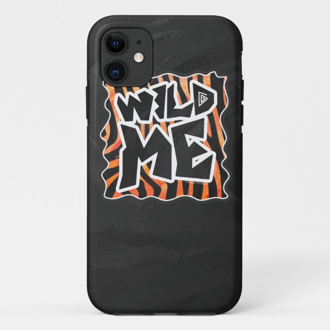 Black and Orange Wild Me Zebra Case-Mate iPhone Case (Back)