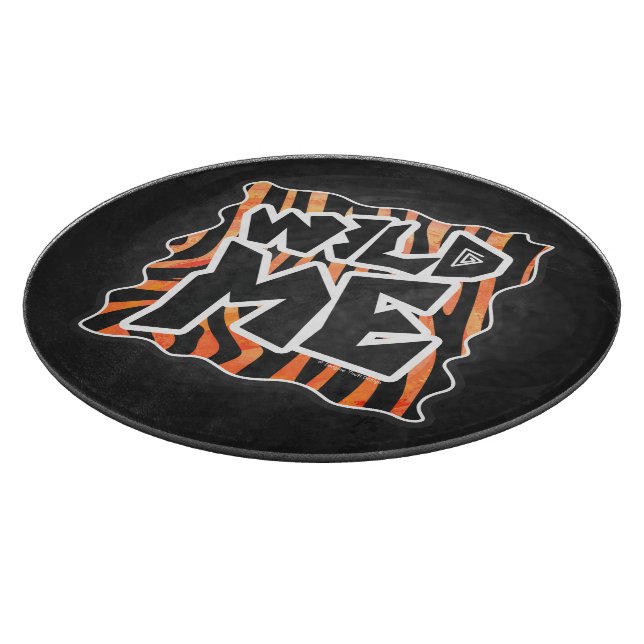 Black and Orange Wild Me Zebra Cutting Board (Corner)