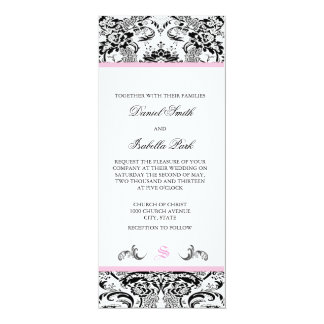 Pink Lily Wedding Invitations Announcements Zazzle Simple Damask Pale Pink Wedding Invitation