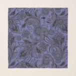 Black and peri paisley    scarf<br><div class="desc">Elegant and basic black and periwinkle paisley</div>