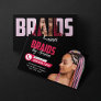 Black and Pink Africa Hair Braiding Salon Photo Business Card