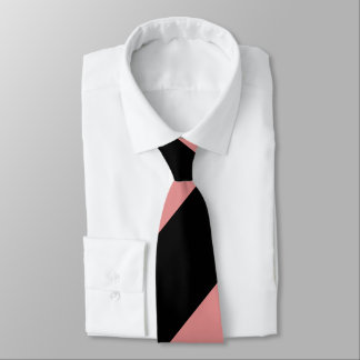 Black and Pink Broad Regimental Stripe Tie