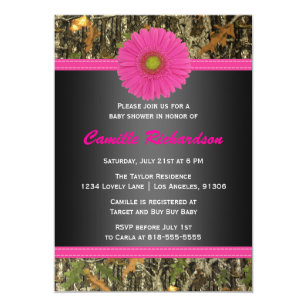 Camo Baby Shower Invitations Zazzle