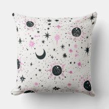Black and Pink Celestial Sun Moon Stars