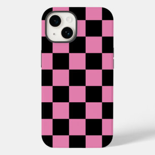 Black and Pink Checkered iPhone / iPad case