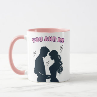Black and Pink Coffee Valentine Mug