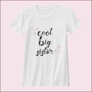 Black and Pink Cool Big Sister T-Shirt