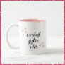 Black and Pink Coolest Sister Ever Two-Tone Coffee Mug