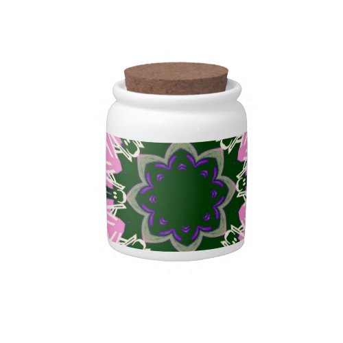 Black and pink Cute Floral Fashion design Candy Jar