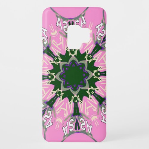 Black and pink Cute Floral Fashion design Case_Mate Samsung Galaxy S9 Case