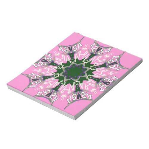 Black and pink Cute Floral Fashion design Notepad