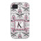 Black and Pink Damask Monogram