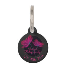 Black and Pink Flowers Elegant Feminine Modern