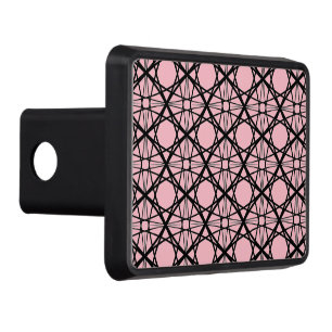 Black and Pink Geometric Art Hitch Cover