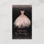 Black and Pink Glittery Seamstress Business Card