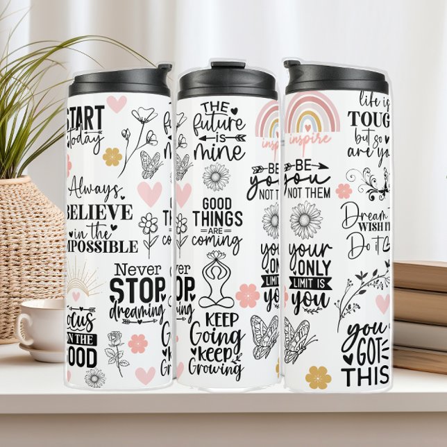Black and Pink Inspirational  Thermal Tumbler (Creator Uploaded)