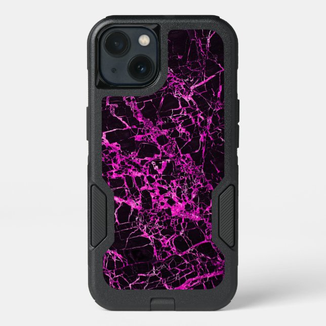 Black and Pink Marble, Otterbox iPhone Case (Back)