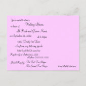 Black And Pink Monogram Save the Date Invitation (Back)
