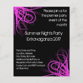 Black and Pink Music , DJ or Dance Event Flyer