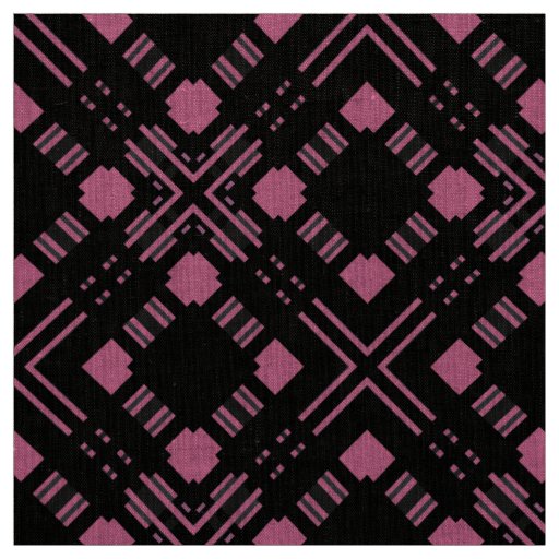 Black and pink plaid fabric