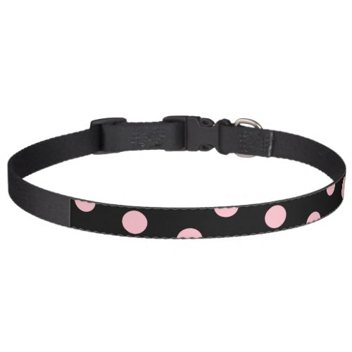 Black and Pink Polka Dots Pet Collar