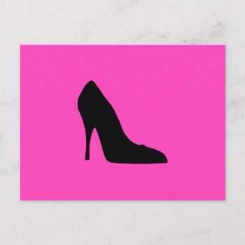 Black And Pink Pumps Postcard by pinkgifts4you at Zazzle